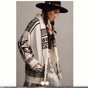 Pilcro Slouchy Waves Cardigan Sweater Size XS/S